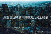 深剖现场91黑料影响力几何全纪录