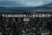 专业解码暗网禁地入口更新版爆红的原因