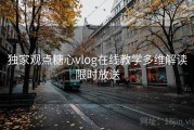 独家观点糖心vlog在线教学多维解读限时放送