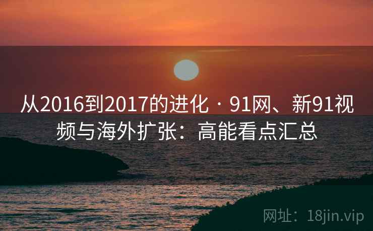 从2016到2017的进化 · 91网、新91视频与海外扩张：高能看点汇总