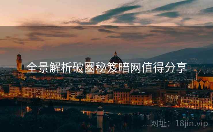 全景解析破圈秘笈暗网值得分享