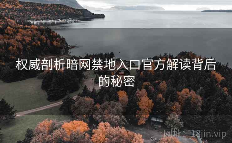 权威剖析暗网禁地入口官方解读背后的秘密