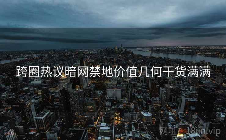 跨圈热议暗网禁地价值几何干货满满