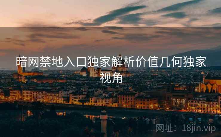 暗网禁地入口独家解析价值几何独家视角
