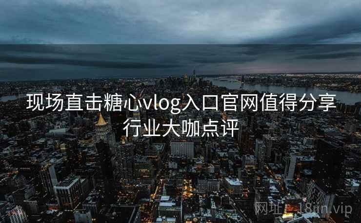 现场直击糖心vlog入口官网值得分享行业大咖点评